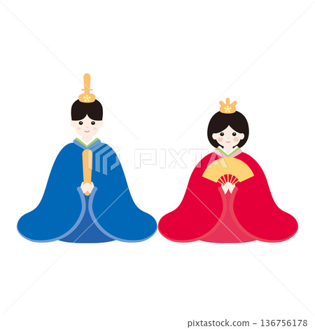 雛人偶 - 2 張向量圖 136756178