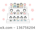 雛祭雛人偶插圖 136756204