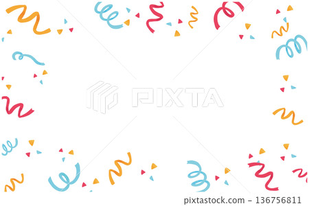 色彩繽紛的競選背景，飄帶飛舞 136756811
