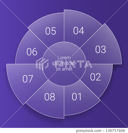 Circular Infographic Template Modern Purple Design Circular Infographic Template Modern Purple Design 136757806