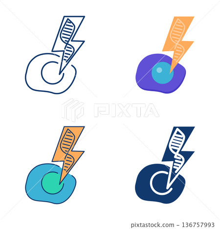Transfection icon set Transfection icon set 136757993