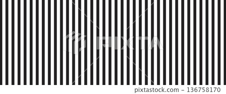 Repeated vertical black parallel straight lines isolated on white background. Simple striped print. Prison bar texture. Vector graphic minimalist illustration Repeated vertical black parallel straight lines isolated on white background. Simple striped print. Prison bar texture. Vector graphic minimalist illustration 136758170