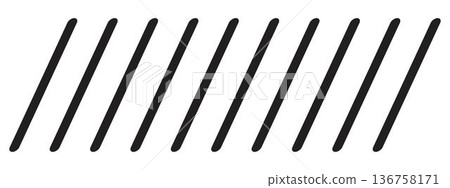 Repeated slashes isolated on white background. Tilted parallel stripes. Embroidery ornament with oblique stitches. Print for caution tape or barricade barrier. Vector graphic illustration Repeated slashes isolated on white background. Tilted parallel stripes. Embroidery ornament with oblique stitches. Print for caution tape or barricade barrier. Vector graphic illustration 136758171