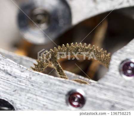 old clockwork, metal gears close up old clockwork, metal gears close up 136758225