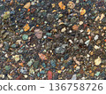 Wet Colorful Pebbles Stones Gravel Texture Natural Ground Surface Multicolored Rocks Background Photo 136758726
