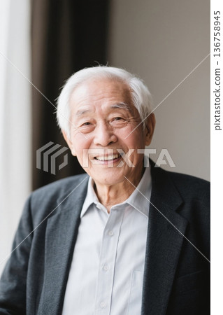 Portrait of a smiling elderly man Portrait of a smiling elderly man 136758945