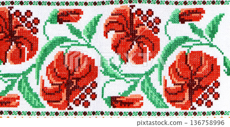 Ukrainian embroidery, folk arts and crafts Ukrainian embroidery, folk arts and crafts 136758996