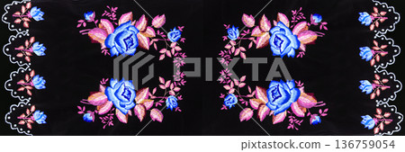 Ukrainian embroidery, folk arts and crafts 136759054