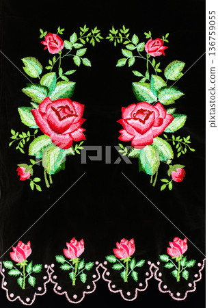 Ukrainian embroidery, folk arts and crafts 136759055