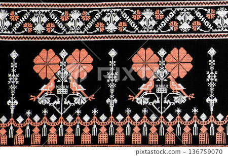 Ukrainian embroidery, folk arts and crafts 136759070