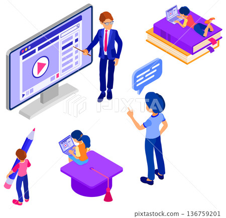 Online distance education from home Online distance education from home 136759201