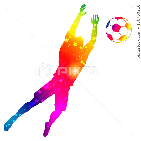 Silhouette Soccer Player 136759210