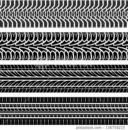 Tire Tracks Tire Tracks 136759215