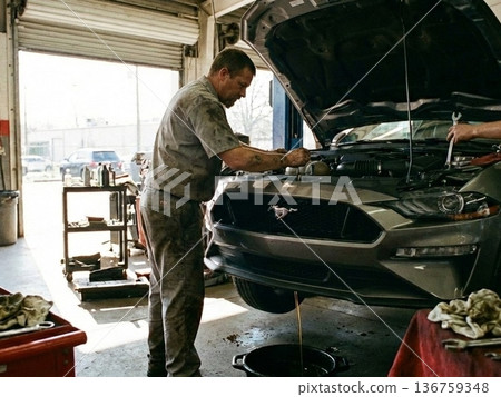 Oil change scene 136759348