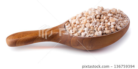 Organic Sago Pearls isolated on a white background 136759394