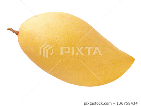 Yellow Mango fruit  Isolated on white background 136759434