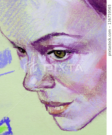 female portrait, pencil drawing illustration, sketch female portrait, pencil drawing illustration, sketch 136759565