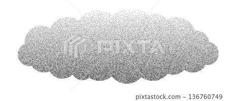 Dot halftone clouds pattern, gradient smoke Dot halftone clouds pattern, gradient smoke 136760749
