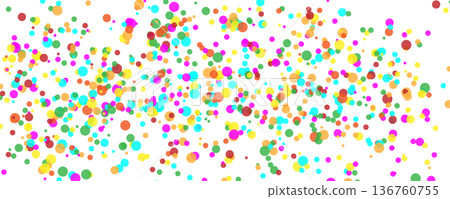 Confetti circles isolated. Round paper party confetti pattern Confetti circles isolated. Round paper party confetti pattern 136760755