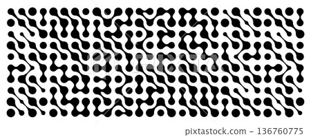 Connect dot geometric pattern. Neural metaball connections bg, science abstract wallpaper Connect dot geometric pattern. Neural metaball connections bg, science abstract wallpaper 136760775