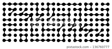 Connect dot geometric pattern. Neural metaball connections bg, science abstract wallpaper Connect dot geometric pattern. Neural metaball connections bg, science abstract wallpaper 136760777