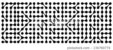 Connect dot geometric pattern. Neural metaball connections bg, science abstract wallpaper Connect dot geometric pattern. Neural metaball connections bg, science abstract wallpaper 136760778