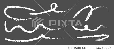 Scribble pen scratches set. Doodle pencil stroke, hand drawn underline marks 136760792