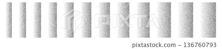 Half tone gradient pattern, halftone dot borders Half tone gradient pattern, halftone dot borders 136760793