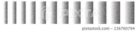 Half tone gradient pattern, halftone dot borders Half tone gradient pattern, halftone dot borders 136760794