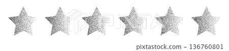 Star half tone noise gradient. Sparkle halftone asterisk shape Star half tone noise gradient. Sparkle halftone asterisk shape 136760801