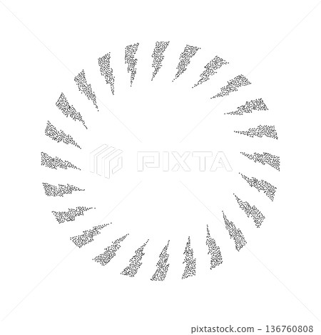 Halftone lightning bolt, lightening energy flash 136760808