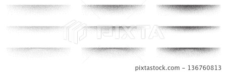 Grain edge gradient set, dot noise lines Grain edge gradient set, dot noise lines 136760813