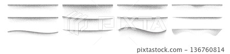 Grain edge gradient set, dot noise lines Grain edge gradient set, dot noise lines 136760814