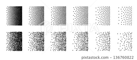 Pixel textured background, square dot fade pattern Pixel textured background, square dot fade pattern 136760822