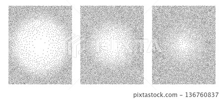 Noise grain gradient background, dot pattern spray effect set Noise grain gradient background, dot pattern spray effect set 136760837