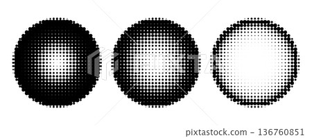 Round dot pattern, abstract half tone background Round dot pattern, abstract half tone background 136760851