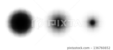 Round dot pattern, abstract half tone background 136760852