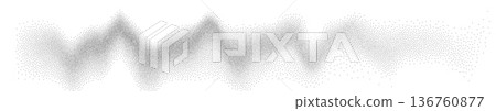 Dot wave pattern, grain gradient abstract background 136760877