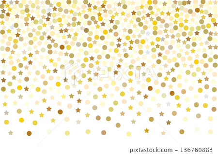 Gold star confetti background, golden sparkle pattern Gold star confetti background, golden sparkle pattern 136760883