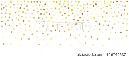 Gold star confetti background, golden sparkle pattern Gold star confetti background, golden sparkle pattern 136760887