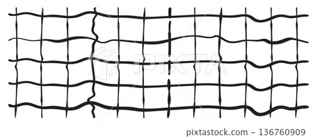 Hand drawn grid vector pattern. Check line background, stripe texture Hand drawn grid vector pattern. Check line background, stripe texture 136760909