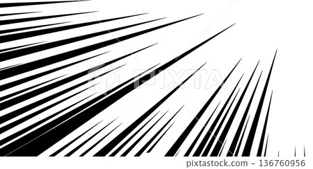 Speed line comic background. Radial burst cartoon effect, motion vector pattern 136760956