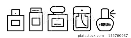 Vector icon of a men s fragrance bottle Vector icon of a men s fragrance bottle 136760987