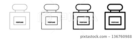 Vector icon of a men s fragrance bottle Vector icon of a men s fragrance bottle 136760988