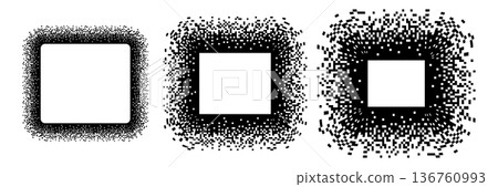 Pixel mosaic background, cube dots pattern 136760993