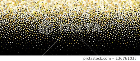 Gold star confetti background, golden sparkle pattern Gold star confetti background, golden sparkle pattern 136761035