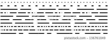 Straight dash line set. Pencil borders design 136761049