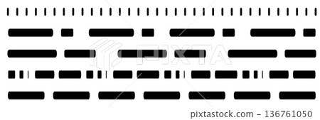 Straight dash line set. Pencil borders design 136761050