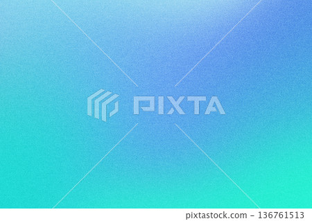 Bright blue and green colors blending with subtle noise texture forming smooth gradient background 136761513