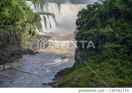Iguazu falls waterfalls Scenic destination Iguazu falls waterfalls Scenic destination 136761734